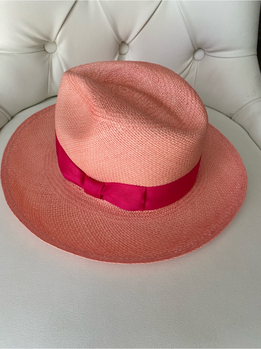 Sensi Studio Classic Panama Hat With Pink Band